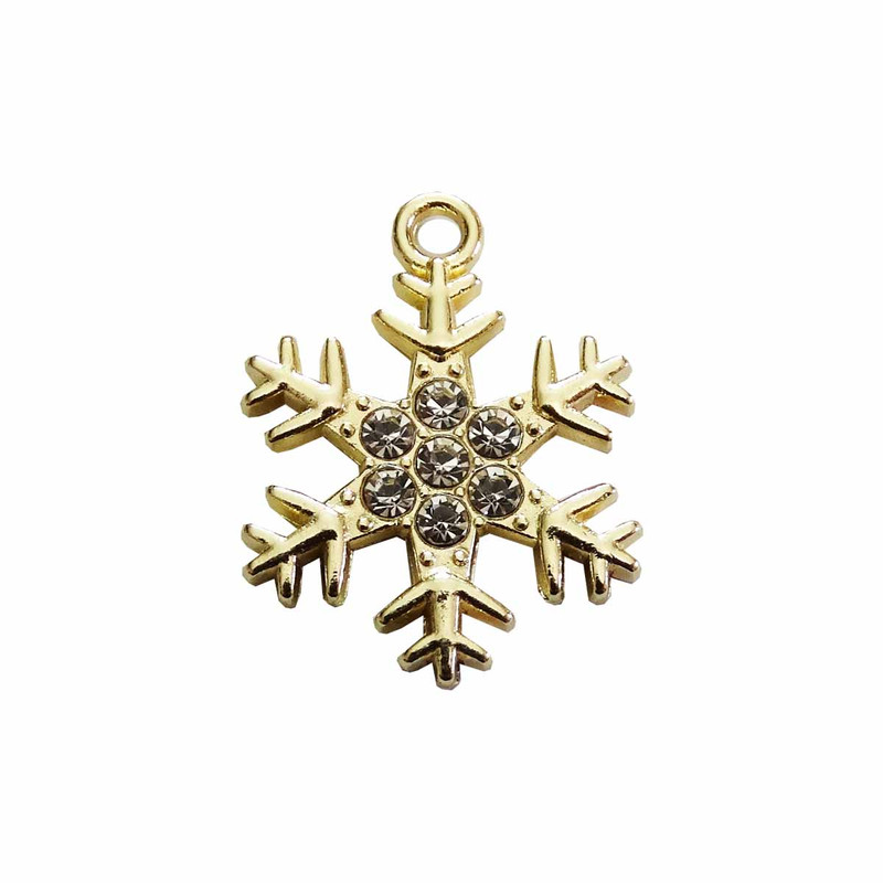 آویز گردنبند زنانه مدل دانه برف نگین دار زیبا کد AG 1021