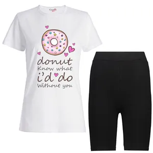 ست تی شرت و شلوارک زنانه مدل 19