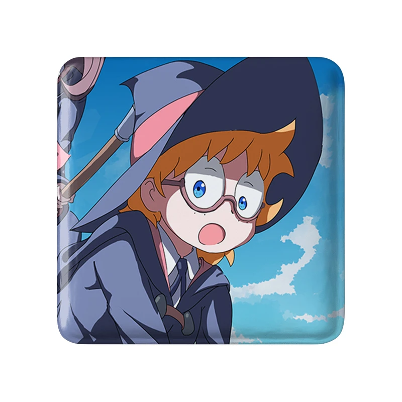 مگنت خندالو طرح جانسون انیمه جادوگران کوچک Little Witch Academia مدل مربعی کد 22853
