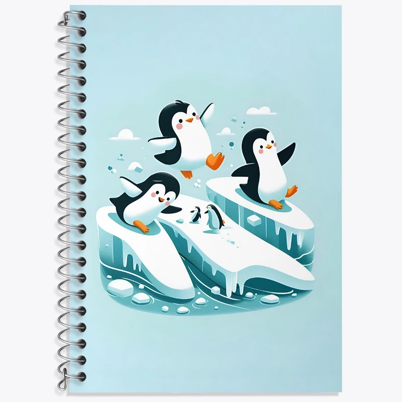 دفتر نت موسیقی 50 برگ خندالو طرح پنگوئن های بامزه کد N5568