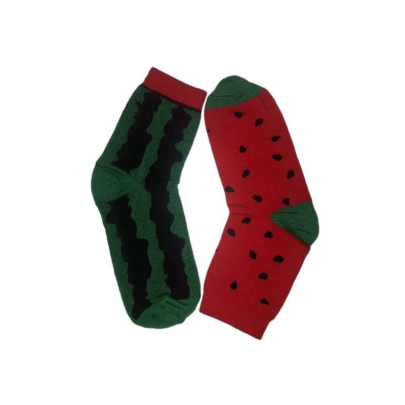 جوراب مدل ساق کوتاه هندوانه