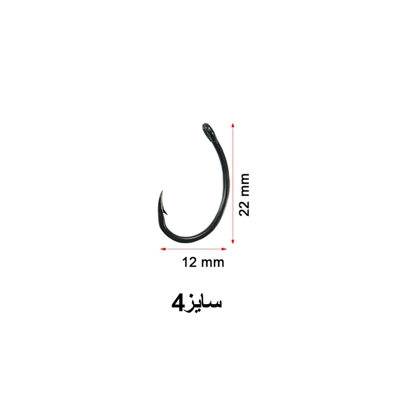 قلاب ماهیگیری دراگون مدل Crank4 سایز 4 بسته 10 عددی