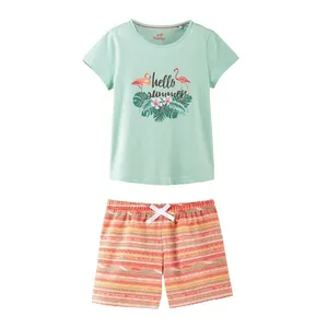 ست تی شرت و شلوارک دخترانه لوپیلو مدل پنبه ای کد 8396971