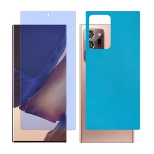 Glass Together model matte anti blue screen protector suitable for Samsung Galaxy Note20 Ultra 5G mobile phone with cover sticker on the back of the phone