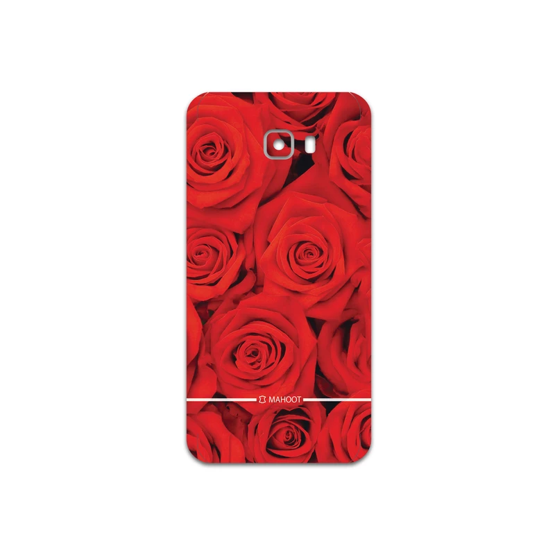 برچسب پوششی ماهوت مدل Red-Flower مناسب برای گوشی موبایل سامسونگ Galaxy C7 Pro
