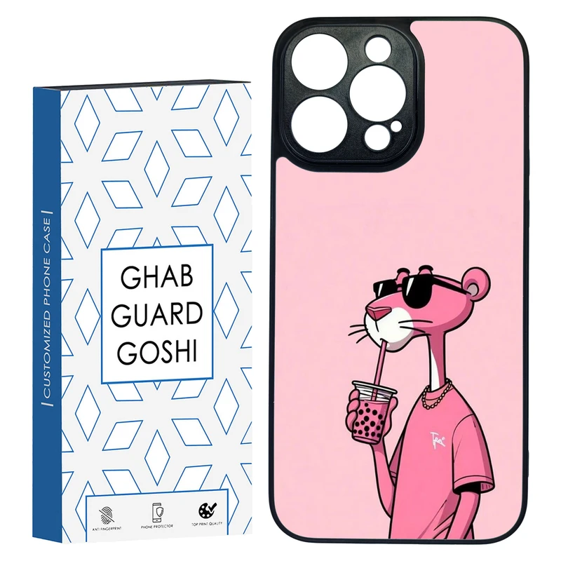 کاور قاب گارد گوشی طرح پلنگ صورتی کد TPU-213 مناسب برای گوشی موبایل اپل Iphone 14 PRO MAX