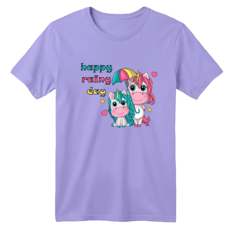 تی شرت آستین کوتاه بچگانه مدل یونیکورن کد ۴۷