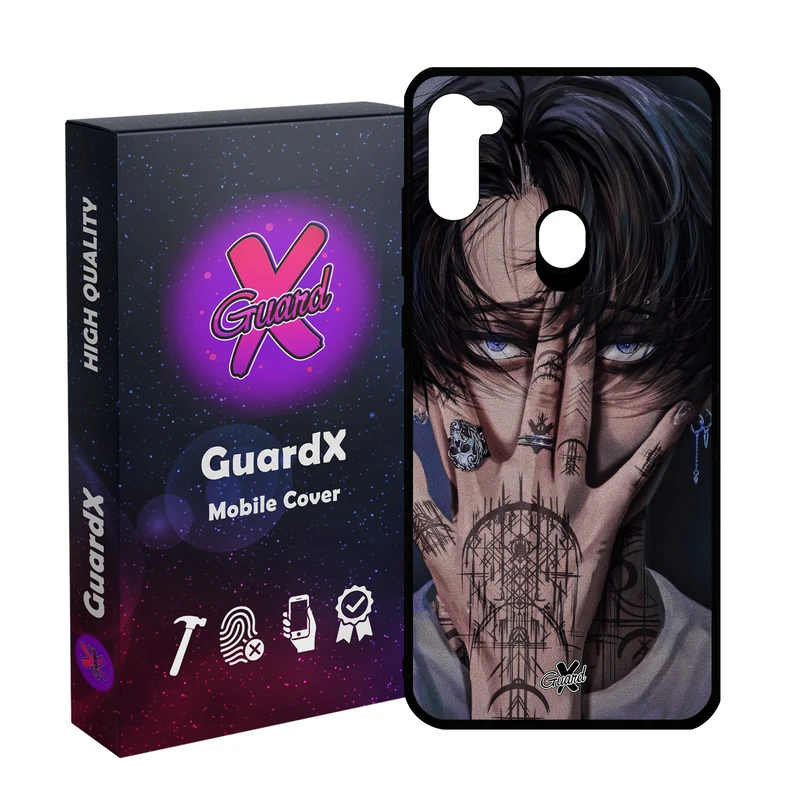 کاور گارد ایکس طرح لیوای آکرمن انیمه مدل Glass10557 مناسب برای گوشی موبایل سامسونگ Galaxy A11/M11