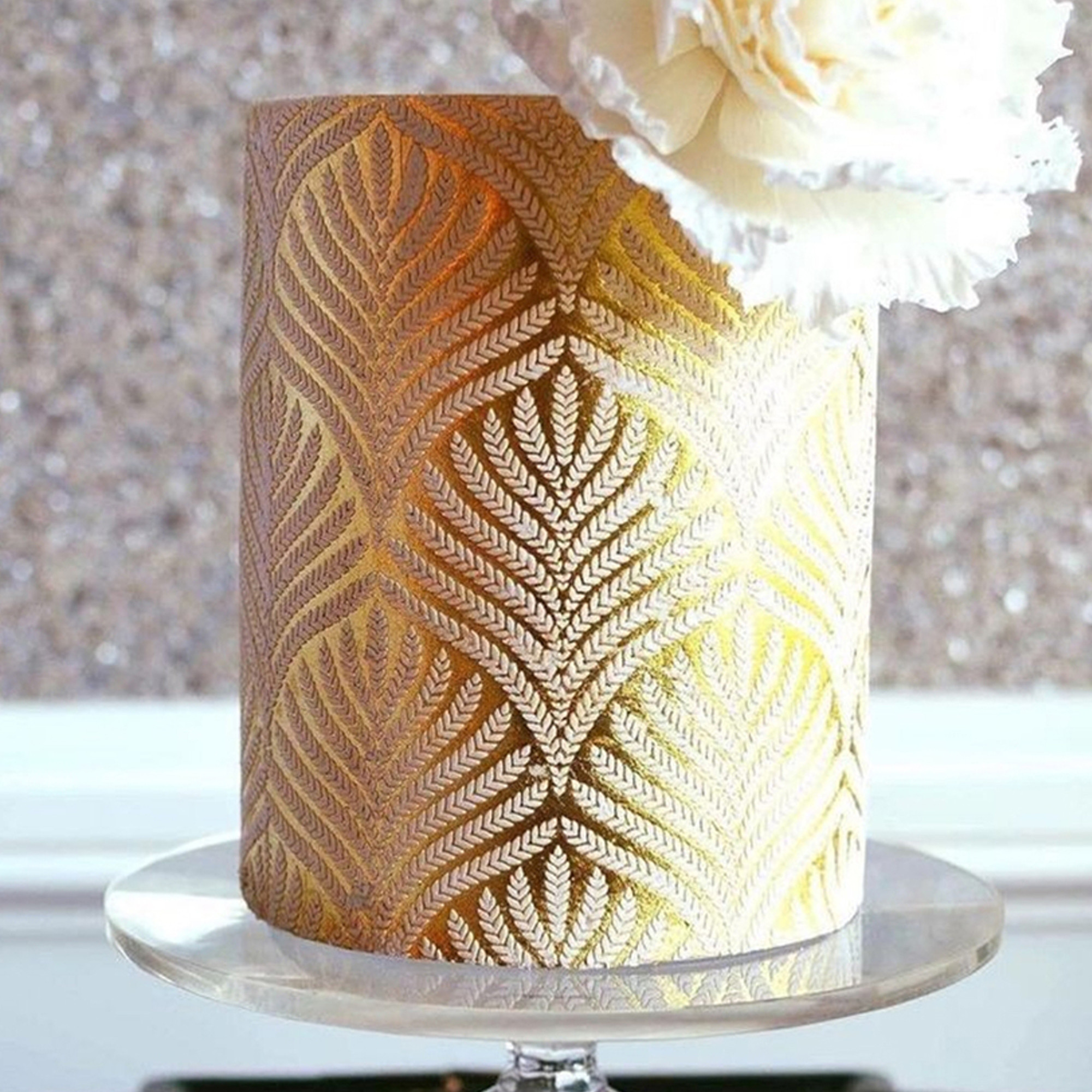 ابزار تزیین کیک پاستیلو مدل استنسیل گندم