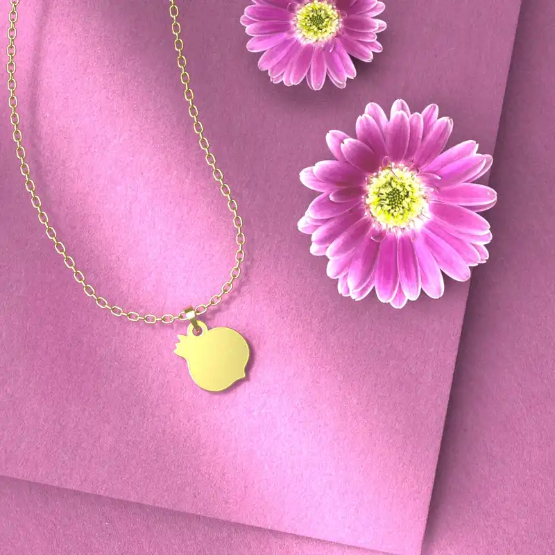 گردنبند طلا 18 عیار زنانه مدوپد مدل تربچه کد A3-1-1017