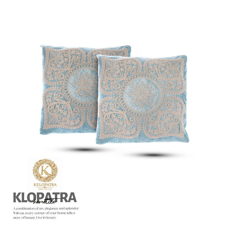 کاور کوسن طرح چهار پر سایز 42x42 سانتی متر مجموعه ۲ عددی