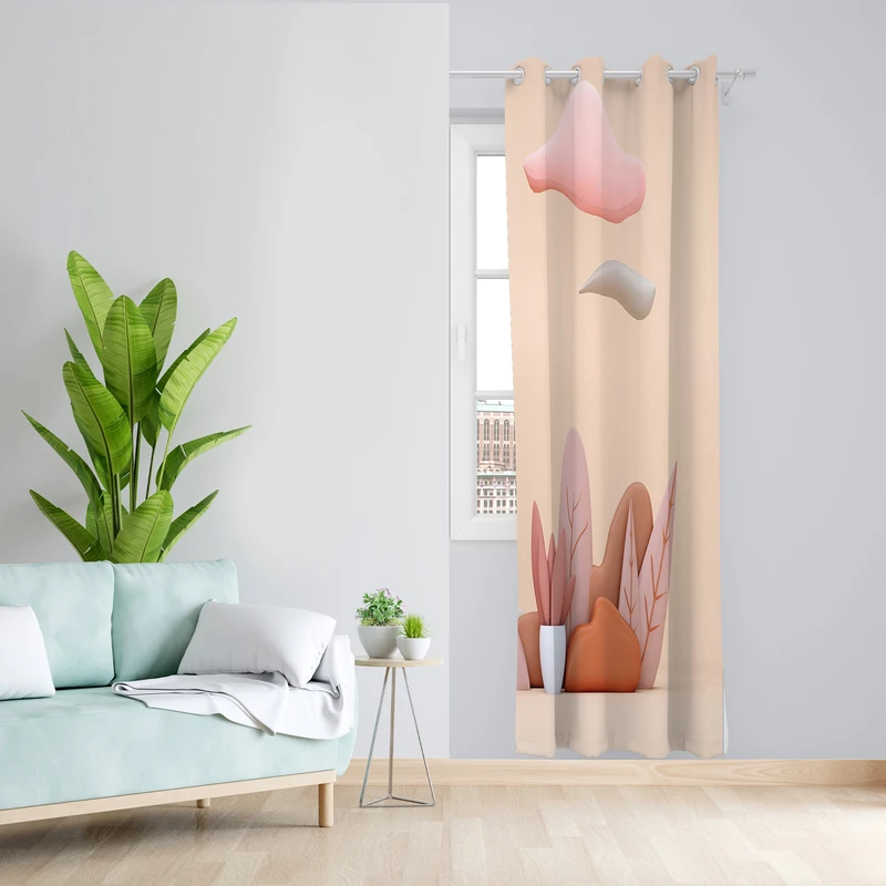 پرده طرح ساده مدل مخمل پانچی کد 2309 z سایز 140x200 سانتی متر