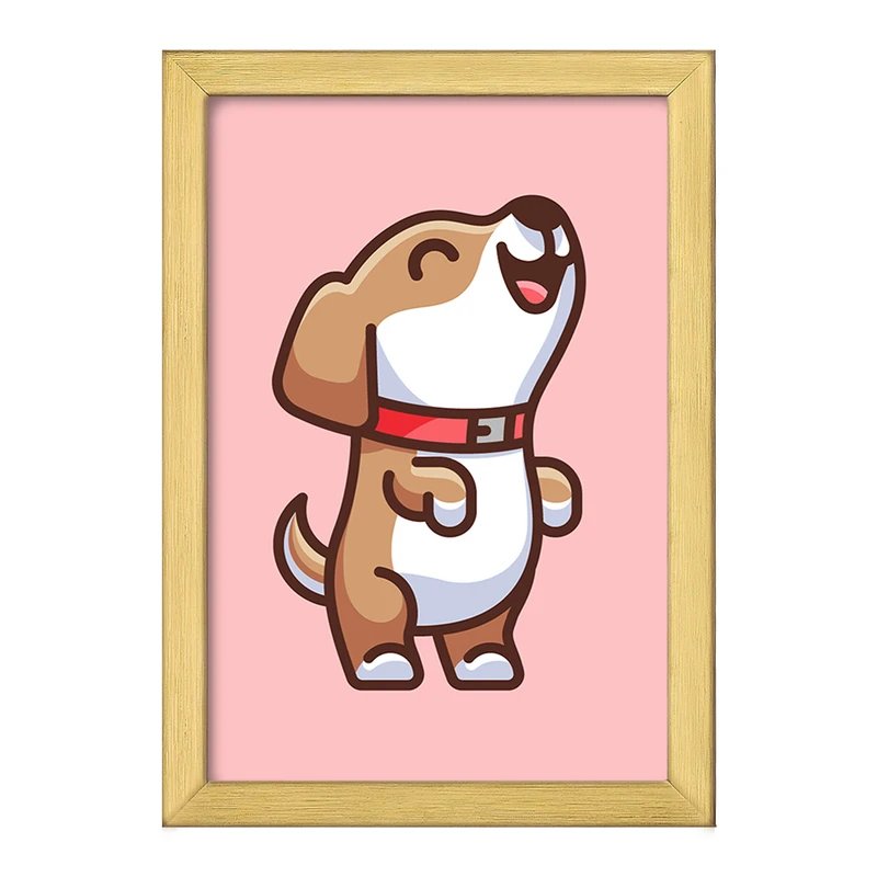 تابلو خندالو طرح حیوانات بامزه سگ کد 28389