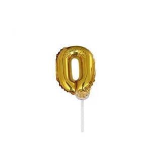 بادکنک فویلی مدل عدد روی کیک شماره 0 کد NH-1
