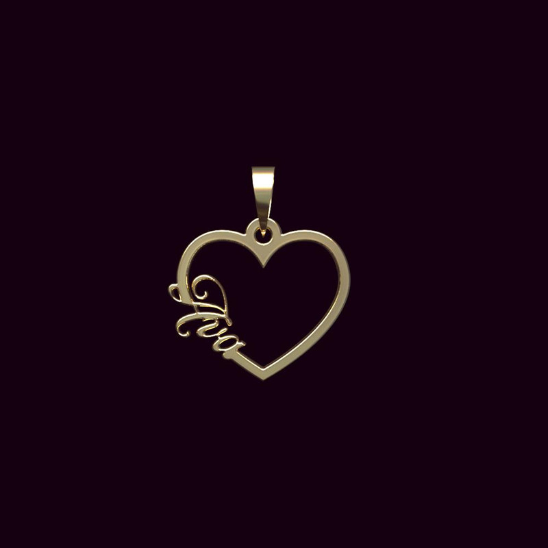 آویز گردنبند طلا 18 عیار زنانه مدوپد مدل اسم آوا ava کد PB1-10042