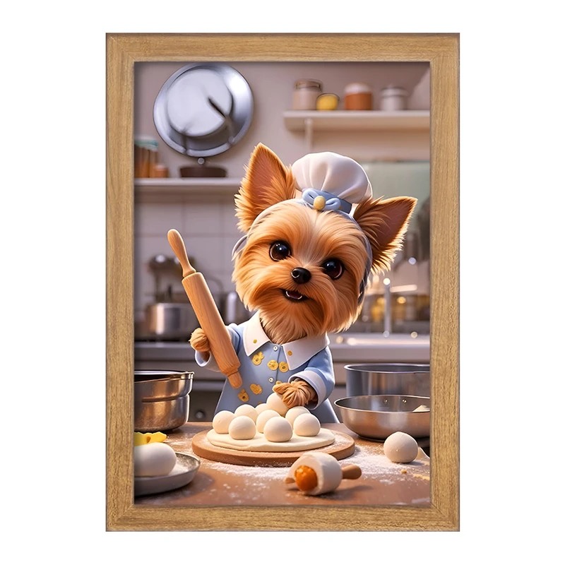 تابلو خندالو مدل سگ شیرینی پز کد F9296