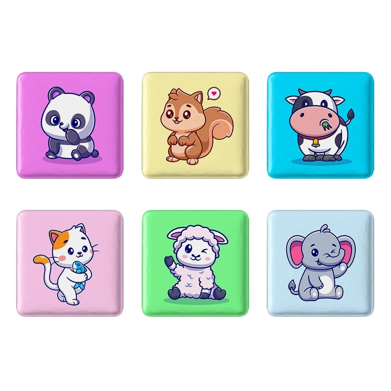 مگنت خندالو طرح حیوانات بامزه Cute Animals کد 1620A مجموعه 6 عددی