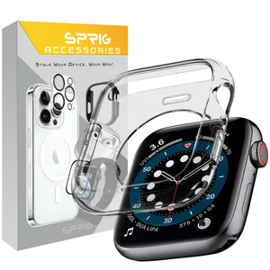 Sprig Clear Protective Cover For Apple Watch Series 4/5/6/Se size 44mm