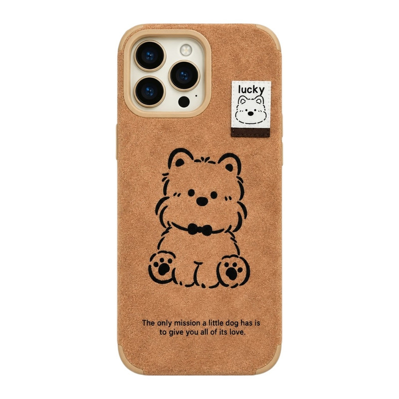 کاور مدل LovelyPup مناسب برای گوشی موبایل اپل iPhone 13 Pro Max به همراه آویز پام‌پام