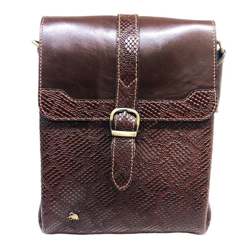 کیف رودوشی مردانه سرزمین چرم مدل استیون کد 301260