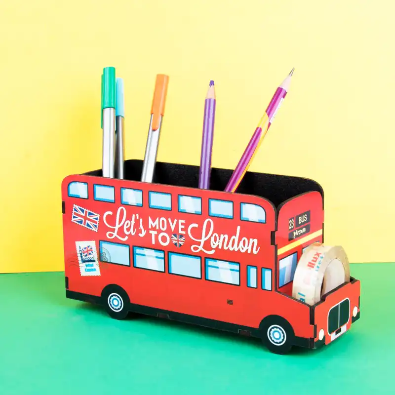 جامدادی رومیزی مدل اتوبوس طبقاتی فانتزی