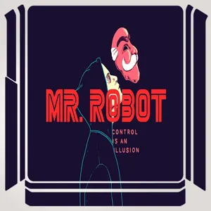 برچسب پلی استیشن ۴ مدل  mr robot illustration fan  کد PSS-349  