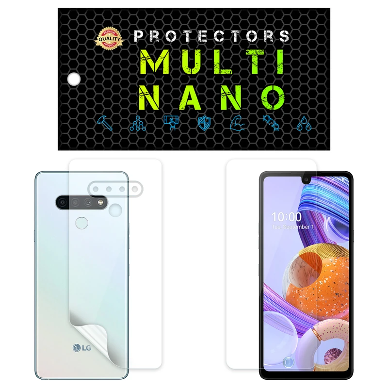 محافظ صفحه نمایش مولتی نانو مدل X-SFT مناسب برای گوشی موبایل ال جی K71 به همراه محافظ پشت