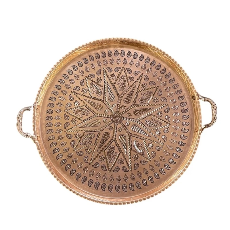 سینی مسی مدل زنجان الماس تراشی کد۹