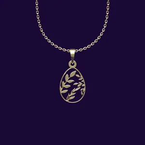 گردنبند طلا 18 عیار زنانه مدوپد مدل برگ کد CC2-1-1227