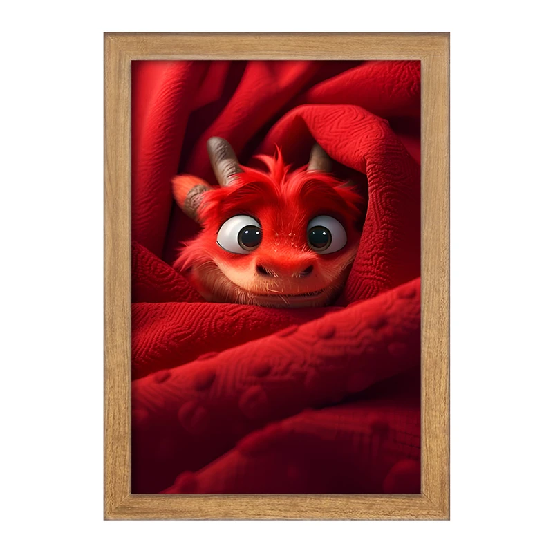 تابلو خندالو مدل اژدهای قرمز کد F6630