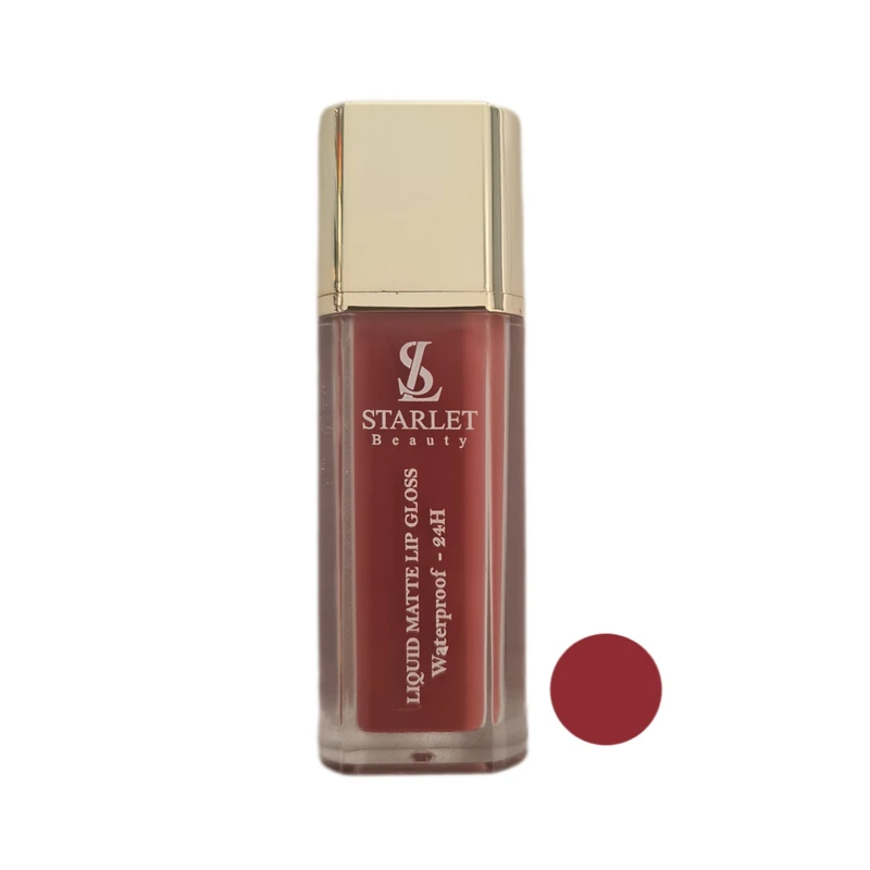رژ لب مایع مات استارلت بیوتی مدل Waterproof  شماره 808