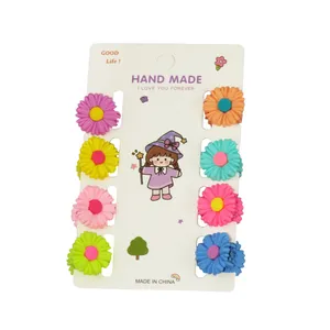 کلیپس مو زنانه مدل گل بابونه کد G_Lnd_1532 مجموعه 8 عددی