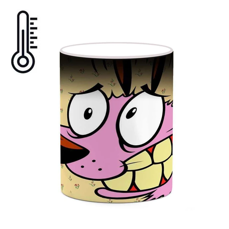 ماگ حرارتی کاکتی مدل کارتون Courage The Cowardly Dog کد mgh22429
