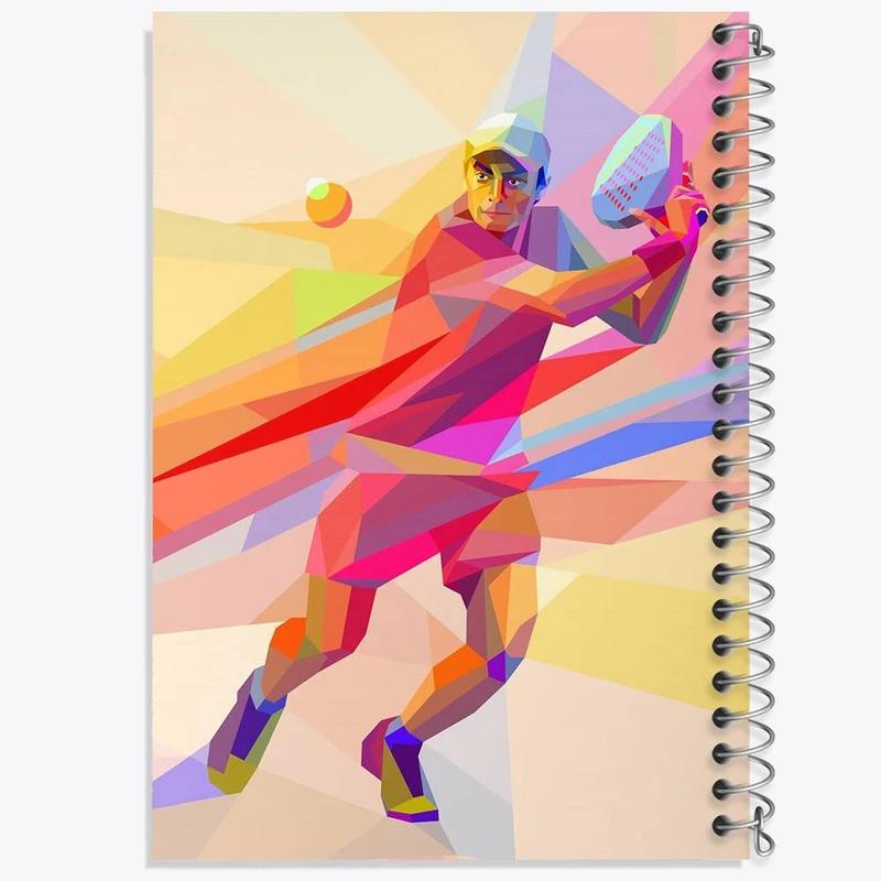 دفتر شطرنجی 50 برگ خندالو طرح تنیس Tennis کد 14608