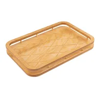 سینی بدون دسته مدل مستطیل طرح سبد سایز&nbsp;36x24 سانتی متر