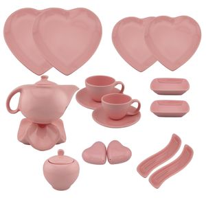 سرویس صبحانه خوری 19 پارچه دو نفره مدل قلبی کد P-01
