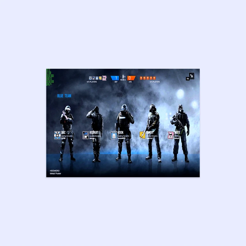 پوستر هومرو مدل فلزی طرح Rainbow six siege کد PS675