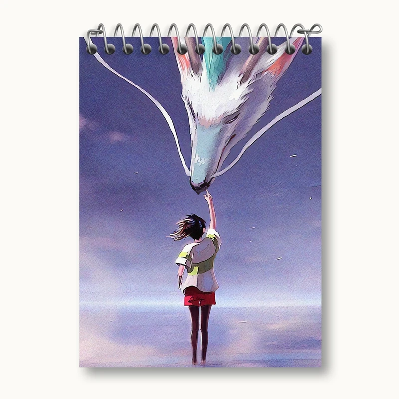 دفتر یادداشت 50 برگ خندالو مدل هاکو و چیهیرو انیمه شهر اشباح Spirited Away کد 12098
