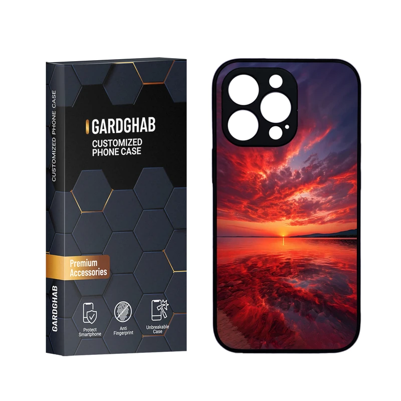 کاور گارد قاب مدل دورژله ای منظره و طبیعت مناسب برای گوشی موبایل اپل  iPhone 13 Pro