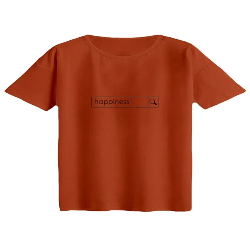 کراپ تی‌شرت آستین کوتاه زنانه مدل موتور جستجو کد 2