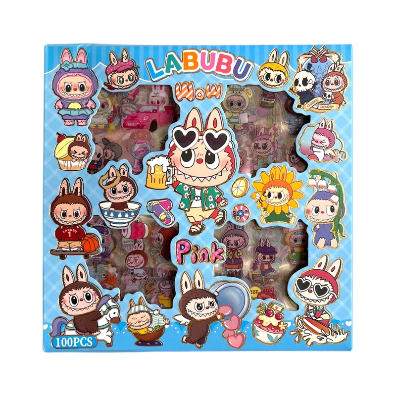 برچسب مدل لبوبو طرح مانستر کد 093 بسته 100 عددی