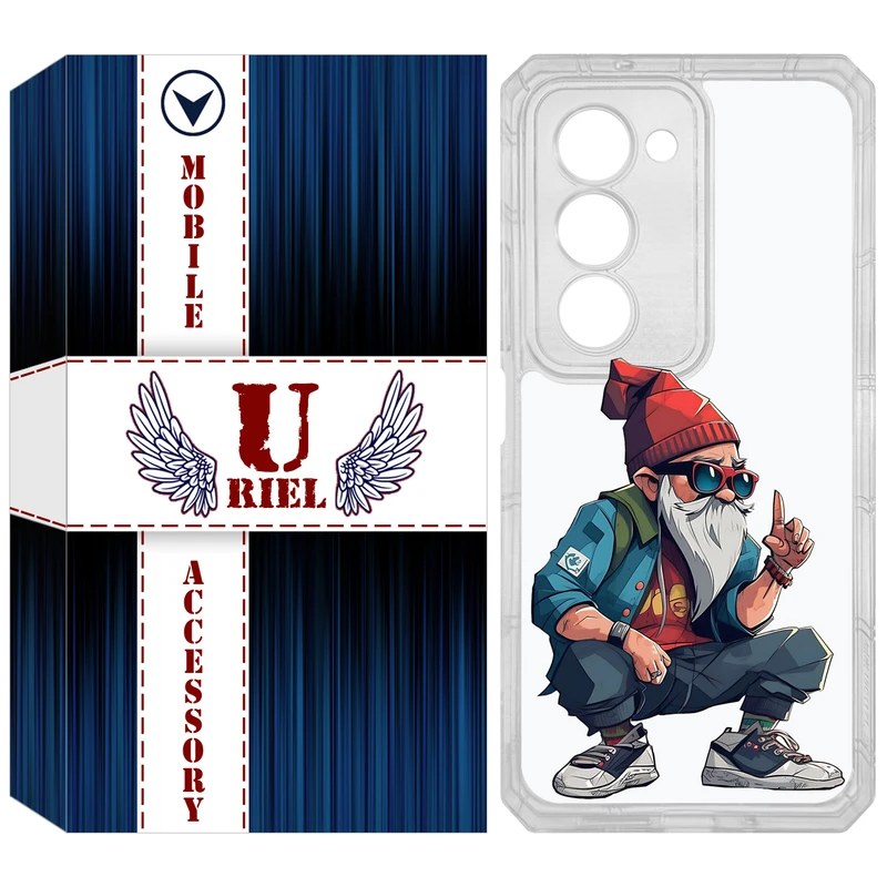 کاور یوریل مدل Clear کد 48 طرح پیرمرد مناسب برای گوشی موبایل شیائومی Redmi 15 4G