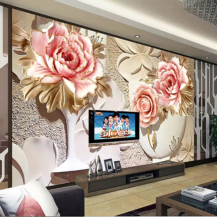 پوستر دیواری سه بعدی مدل گل چینی DRVF1005