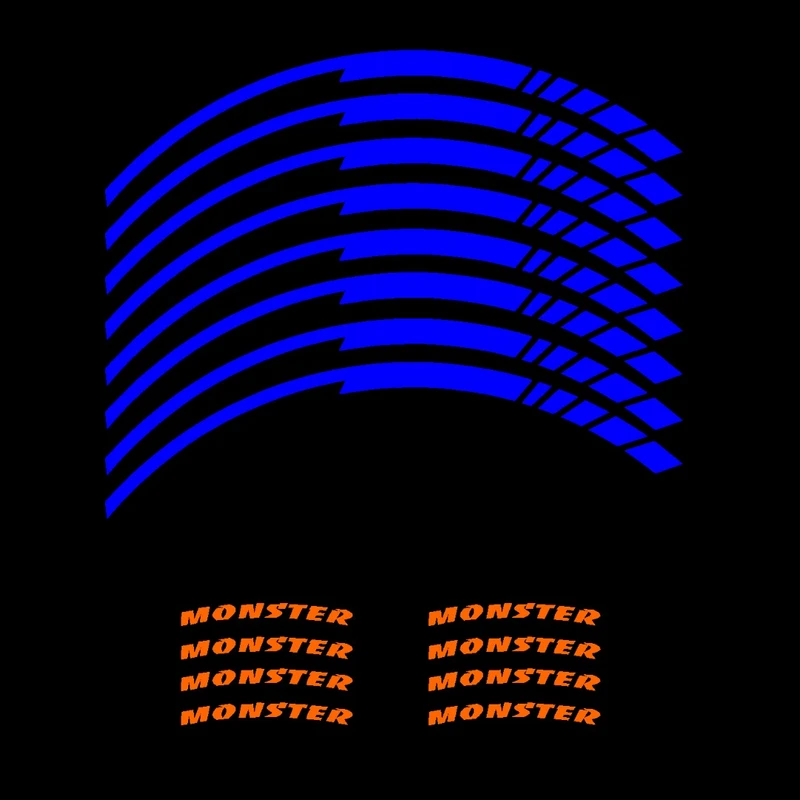 برچسب رینگ موتور سیکلت کد 21 مجموعه 16 عددی