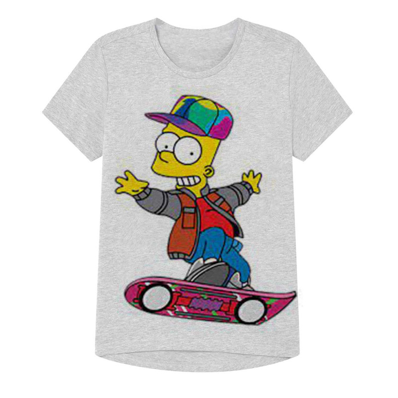 تی شرت پسرانه مدل سیمپسون کد 29 رنگ طوسی