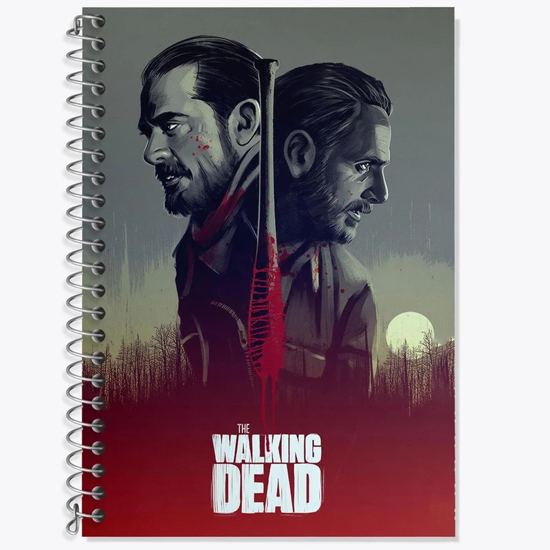 دفتر زبان 50 برگ خندالو مدل دو خط طرح سریال مردگان متحرک The Walking Dead کد 10187