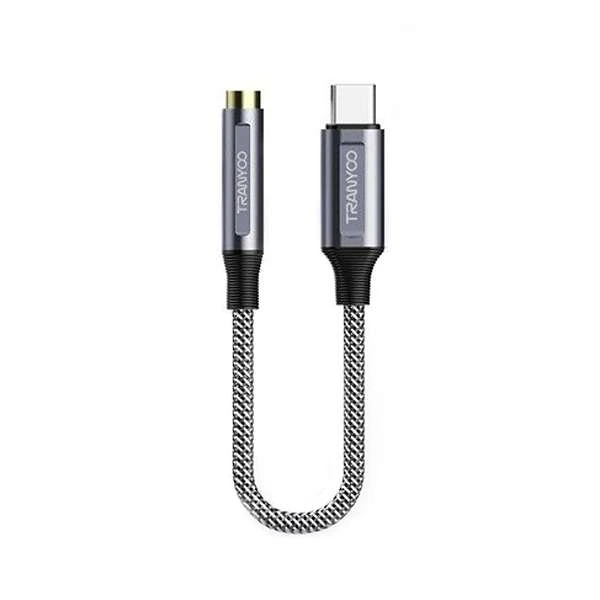 مبدل AUX به USB Type-C ترانیو مدل E8 طول 1 متر