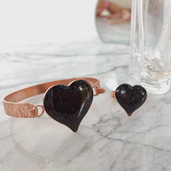 نیم ست زنانه مدل قلبی کد JW401.2