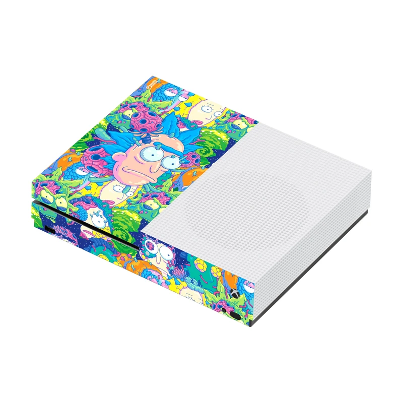 برچسب کنسول بازی Xbox One S اس ای گییرز طرح Rick and Morty 01