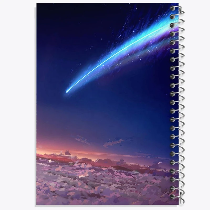 دفتر شطرنجی 50 برگ خندالو طرح انیمه یورنیم Your Name کد 16298